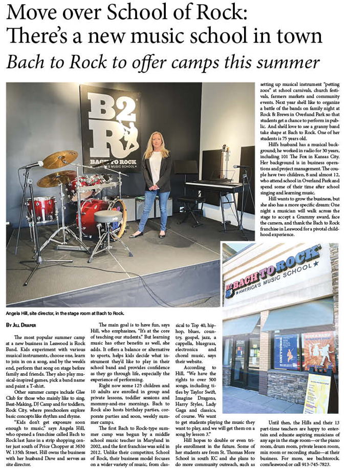 A local newspaper recently featured Angela and B2R Leawood.  