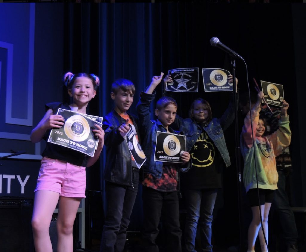 The Bacon Donuts band wins first place at the 2023 Battle of the Bands competition, in the elementary school division.